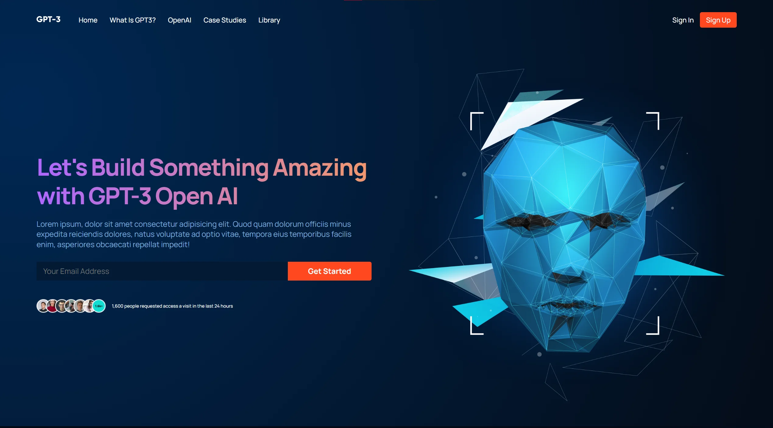 ChatGPT-3 Website project screenshot